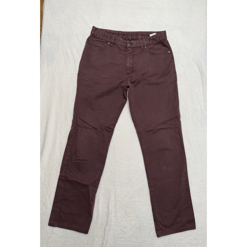 Ermenegildo Zegna Mens Pocket Pants Burgundy Casual Commuter Size 34